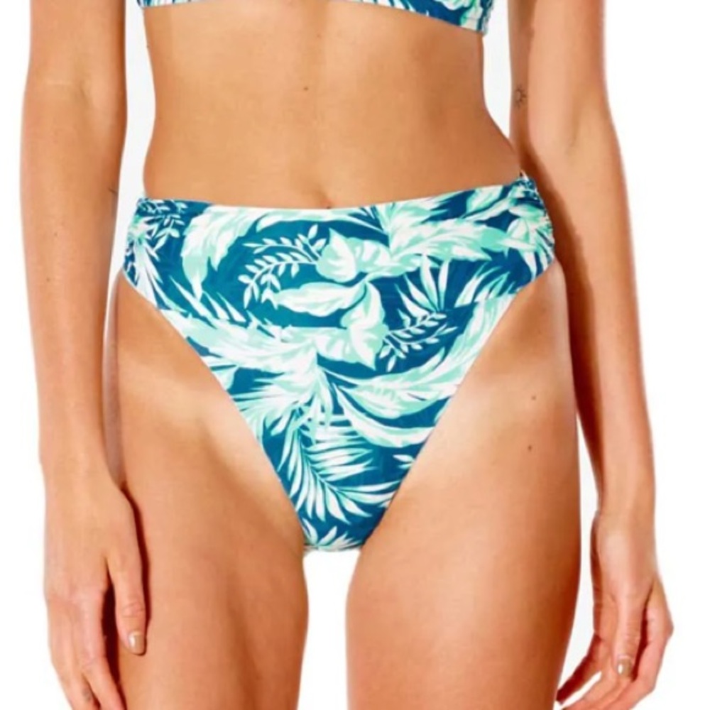 Rip Curl bikini Sun Rays L bottoms ONLY high rise waist cheeky